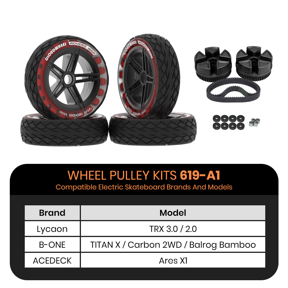 CLOUDWHEEL ROVERS 165R Urban All Terrain Off Road Electric Skateboard Wheels